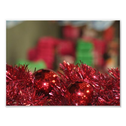 Red Ornaments Photo Print