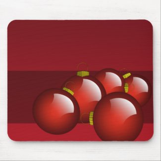 Red Ornaments Stationery mousepad