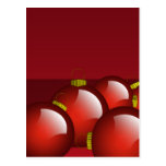 Red Ornaments Stationery Post Card
