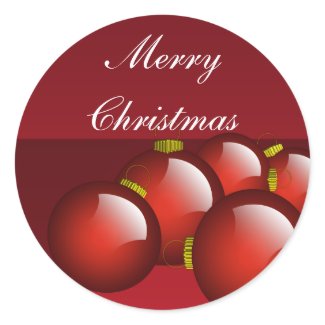 Red Ornaments Stickers sticker