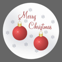 Red Ornaments Stickers