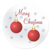 Red Ornaments Stickers