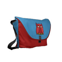 Red Owl aqua Messenger Bag messenger bags