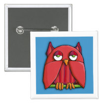 Red Owl aqua Square Button buttons
