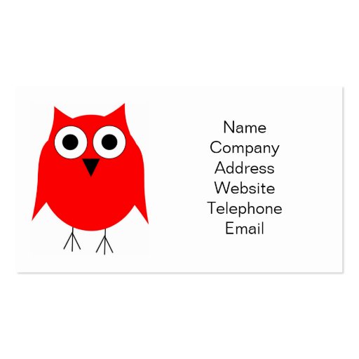 Red Owl Business Card (front side)