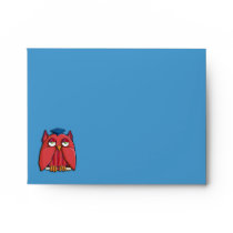 Red Owl Grad aqua A2 Note Card Envelope envelopes