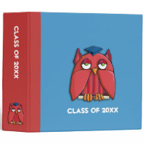 Red Owl Grad aqua Binder binders
