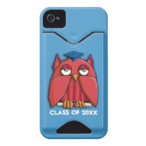 Red Owl Grad aqua iPhone 4/4S Case-Mate ID™ Iphone 4 Id Case