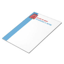 Red Owl Grad aqua Large To-Do Notepad notepads