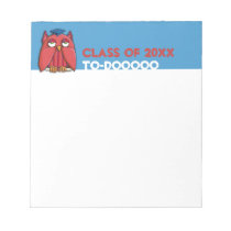 Red Owl Grad aqua Small Notepad notepads