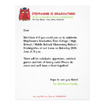 Red Owl Grad Graduation Letterhead letterhead