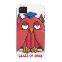 Red Owl Grad iPhone 4 Case-Mate Tough™