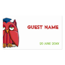 Red Owl Grad Place Card business cards