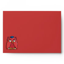 Red Owl Grad red A7 Card Envelope envelopes