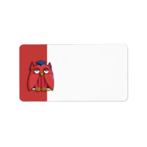 Red Owl Grad red Address Label labels