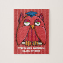 Red Owl Grad red Jigsaw Puzzle puzzles