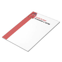 Red Owl Grad red Large To-Do Notepad notepads
