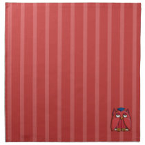 Red Owl Grad red stripes Napkin napkins