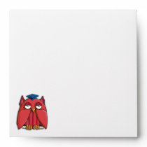 Red Owl Grad Square Invitation Envelope envelopes