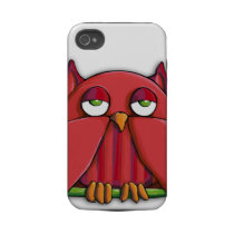 Red Owl iPhone 4 Case-Mate Tough™