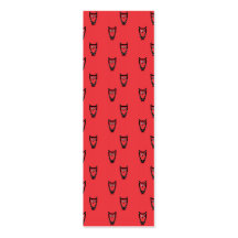 Red owl pattern business card template