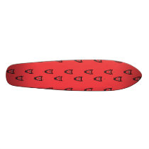 Red owl pattern skate deck