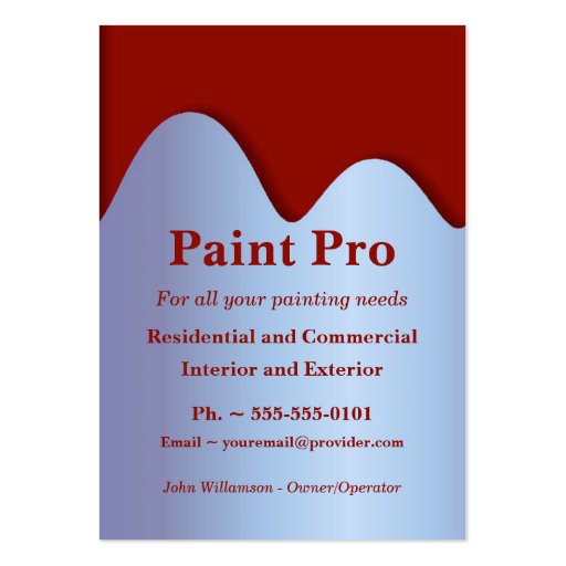 Red Paint Can Painting Business Cards