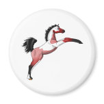 Red Paint Sadllebred Filly rearing Refrigerator Magnets