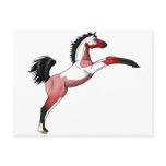 Red Paint Sadllebred Filly rearing Post Card