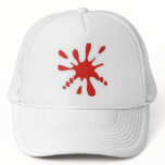 Red Paint Splatter Mesh Hats