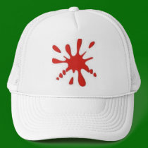 Red Paint Splatter hats