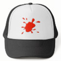 red-paint-splodge hats by prawny red-paint-splodge hats