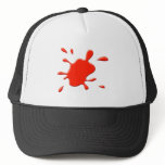 Red Paint Splodge hats