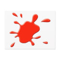 Red Paint Splodge postcards