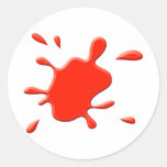 Red Paint Splodge Sticker