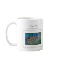 "Red Paintbrushes" cup (left hand) mugs