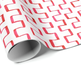 Red Painted Geometric Pattern