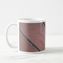 Red painted planks coffee mug