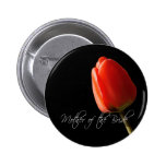 Red Painted Tulip Mother of the Bride Pins