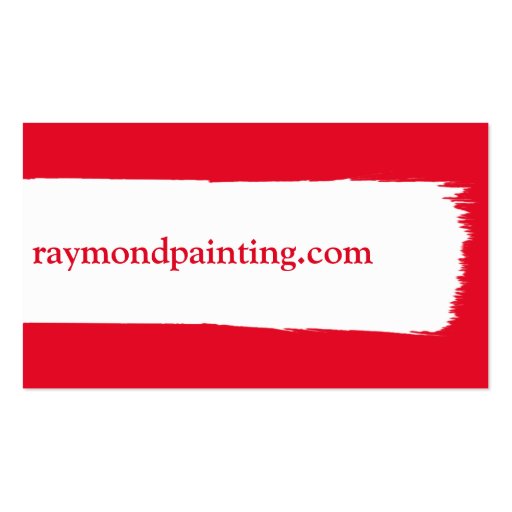 Red Painter Business Cards (back side)