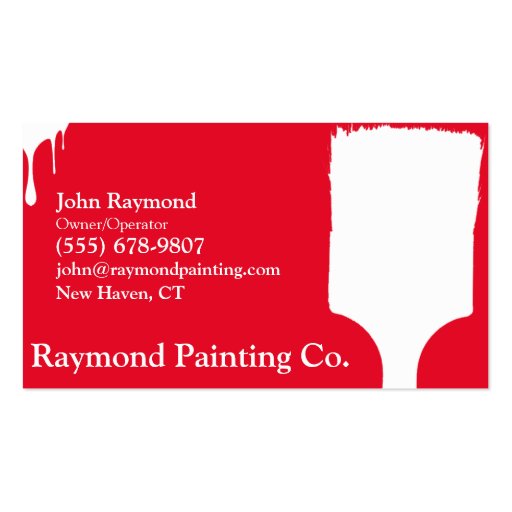 Red Painter Business Cards
