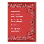 Red Paisley Bandana Invitation