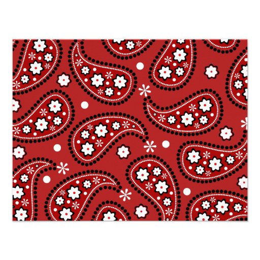 Red Paisley Bandana Kids Cowboy Birthday Invite