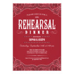 Red Paisley Rehearsal Dinner Invitations