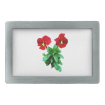 Red Pansy Duo Belt Buckle
