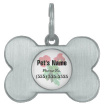 Red Pansy Duo Pet Tags