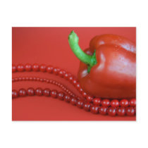 red paprika&beads postcards by VioDePhoto red paprika&beads postcards
