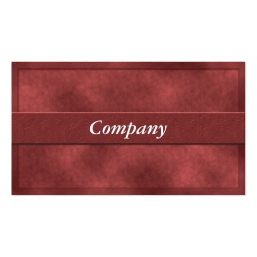 Red Parchment Business Card (back side)