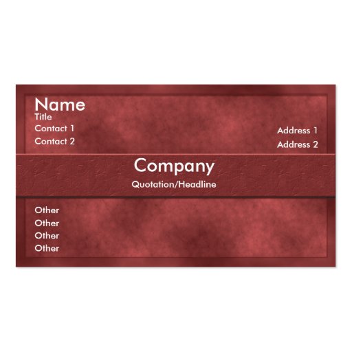Red Parchment Business Card