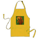 RED PARROT aprons by flowerglass RED PARROT aprons